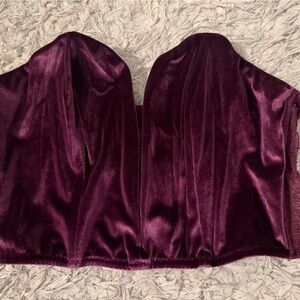 Victoria's Secret Velvet Corset Top Size Small NEVER WORN